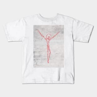 Jesus Christ at the Cross ink illustration Kids T-Shirt